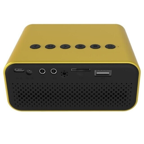 HGO 1920x1080P Portable Mini LED HD Projector(Yellow)