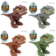 4PCS Finger Biting Dinosaur Joint Movable Tyrannosaurus Rex Egg Simulation Dinosaur Model Toy