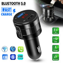 Wireless Bluetooth 5.0 Car FM Transmitter Music Player AUX Radio USB Charging