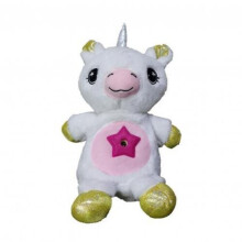 (White) Stuffed Animal Cartoon Light Projector Plush Toy Night Lamp.
