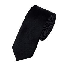 tieguys Skinny Black Ties Men's Slim Solid Color 2 Inch Neckties