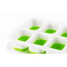 Ice Cube Maker The Ice Cubes Tray Mold With Lid With 14 Ice Cubes (25*10 *3cm,Green)