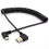 Coiled USB Type C Cable, Angled USB C to USB A 2.0 Extension Cord 90 Degree USB C Adapter Lead (USB 2.0 Left) 1