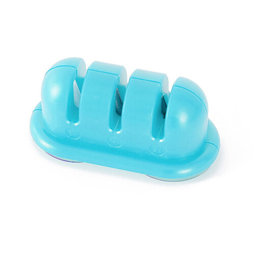 Portable Manual Three-Stage Knife Sharpener - Blue
