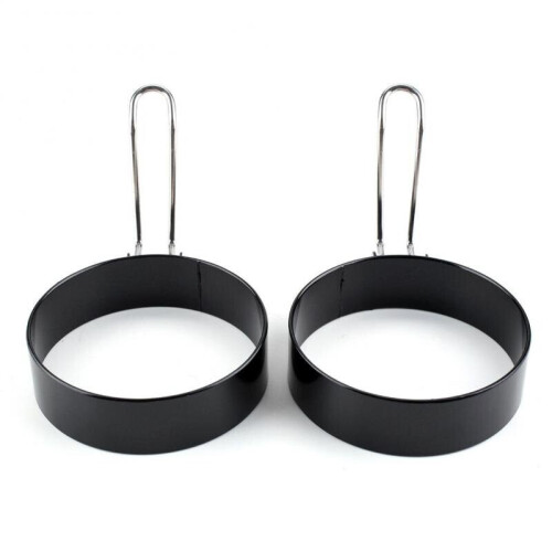 2PCS Cooking Breakfast Frying Pan Oven Silicone Fried Egg Pancake Ring