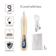 (gold with box) Laser Mole Plasma Remover Pen Wart Freckle Tag Nevus Dark Age Sweep Spot Tattoo