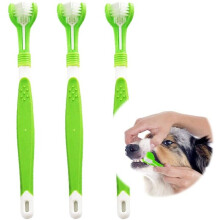 KTL Dog Toothbrush, Pet Toothbrush, Triple Head Dog Toothbrush, Addition Bad Breath Tartar Teeth Care Dog Cat Cleaning Mouth (3PCS)