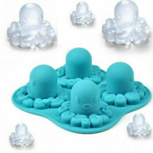 2X Octopus Shape Ice Cube DIY Mould Pudding Jelly Mold Tray Home DIY Cocktail