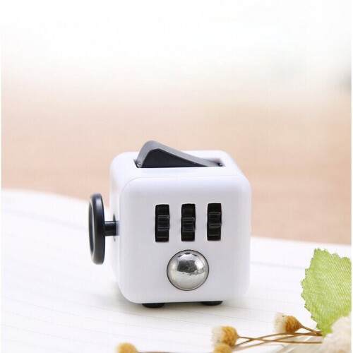 ( White+Black ) Fidget Hand Finger Cube Focus Stress Reliever Toy