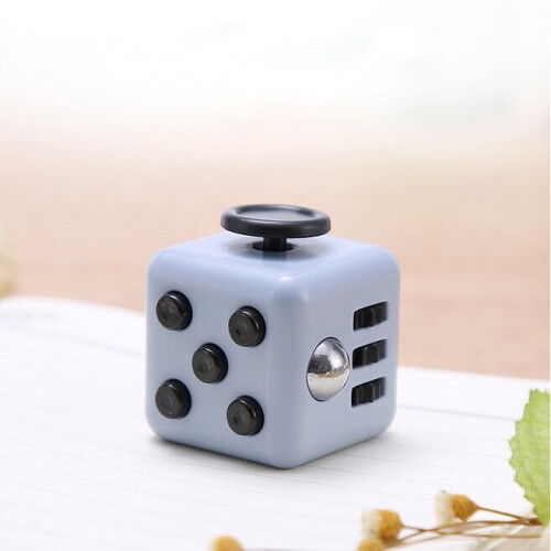 ( Grey+Black ) Fidget Hand Finger Cube Focus Stress Reliever Toy
