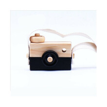 (Black) Wood Camera Children Room Decor Nursery Toys
