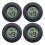 4Pcs Round Mini LCD Digital Temperature Humidity Meter Gauge with AG13 Battery 1