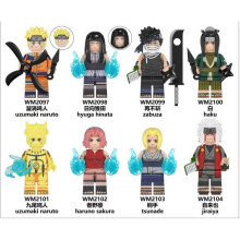 (8 pcs set) Naruto Uzumaki Minifigure Naruto Minifigure Building Blocks Fits Lego