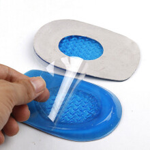 (L) Silicon Gel Heel Cushion Insoles Soles Relieve Foot Pain Protectors