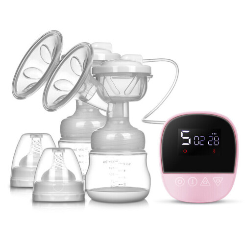 (pink) Purple Berry Rabbit Bilateral Electric Breast Pump