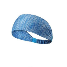 (Blue) Women Sports Yoga Sweatband Elastic Running Headwrap Home Gym Fitness Exercise