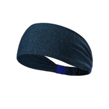 (Navy) Women Sports Yoga Sweatband Elastic Running Headwrap Home Gym Fitness Exercise