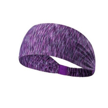(Purple) Women Sports Yoga Sweatband Elastic Running Headwrap Home Gym Fitness Exercise