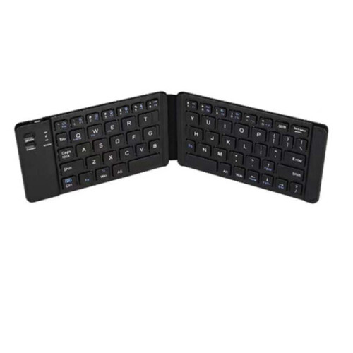 Tablet Keyboards Bluetooth Foldable Keyboard Rechargeable Full Size Compatible With Ios Iphone Android Smart Phone Desk Windows Laptop Black Black
