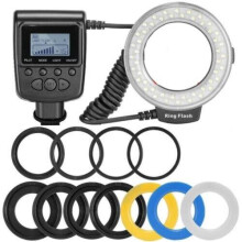 (HD-130) Macro Led Ring Flash Bundle With 8 Adapter Ring