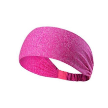(Hot Pink) Women Sports Yoga Sweatband Elastic Running Headwrap Home Gym Fitness Exercise