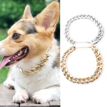 (Silver) Adjustment Pet Dog Puppy Plastic Training Collar Chain Necklace Neck Accessories