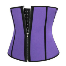 (Purple, L) Men Women Waist Trainer Belt Tummy Slimming Body Shaper Cincher Control Fajas
