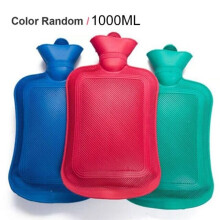 (Random 1000ml, China) Hot Water Bottle 2000/1750 ML Rubber High Density Winter Hand Warmer Portable Thick Hot Water Bottle Girls Pocket Hot Water Bag