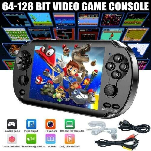 128 Bit Handheld 5 Inch Video Game 1000 Games Portable Console Player
