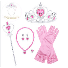 (P046+P006) AmzBarley Girls Princess Accessories Kids Costume Dress up Fancy Party Cosplay