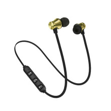 (Gold) Bluetooth 4.1 Stereo Earphone Headset Wireless Magnetic In-Ear Earbuds Headphone