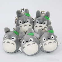 (5pcs) My Neighbor Totoro Left Plush Doll Toy Mini Holder Coin Bag Wallet Gift Toys