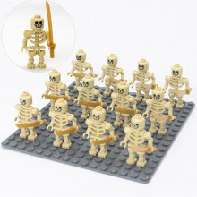 (YL) 12PCS Medieval Skeleton Building Block Minifigure Ninja Bones Minifiguration Army Skeleton Corps Toy