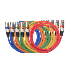 (Blue, 180cm) Audio Cable Shielded Anti-interference 100/180cm 3Pin XLR Male to Female Microphone AUX Cord for Mixer
