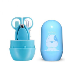Baby Nail Care Set Baby Healthcare Kits Infant Finger Trimmer Scissors Nail Clippers Cartoon Animal Storage Box For Travel