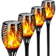 (4pack-51led) FLOWood Solar Torch Lights Dancing Flickering Flame Solar Lights 51 LED Lighting Dusk to Dawn Auto On/Off Sec