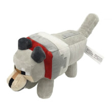 (Wolf-35cm) Minecraft Plush Toys Minecraft Creeper Enderman Wolf Stuffed Toys Pixel Doll