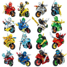 16PCS Mirage Ninja cool motorcycles Minifigures Toys Fit Lego