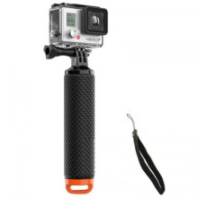 Waterproof Floating Bobber Handle Grip Floaty Pole Slefie Stick With Strap For Gopro / Yi Action Camera- Papaya Orange