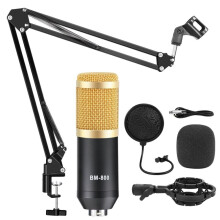 microfono bm 800 Studio Microphone Gold black kits 1