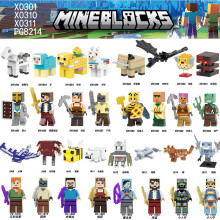 32PCS Minecraft Steve Villagers Animal MiniFigures Toys Fit Lego