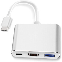 USB-C to HDMI Adapter (Supports 4K / 30Hz) - Type- C 3 IN 1 Converter Cable for 2017 / 2016 Macbook Pro, Macbook, Mac Pro, iMac, Chromebook, & More