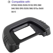Fotover Eyecup Eyepiece Viewfinder for Nikon D7000 D750 D610 D600 D300 D200 D100 D90 D80 D70 D70s Cameras Replaces Nikon DK-21 Eyecup with Hot Shoe