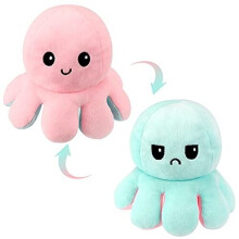Cute Octopus Plushie Reversable, yumcute Double-Sided Reversible Octopus Plush Doll Toys, Soft Stuffed flip mood Octopus toy, Creative Toys