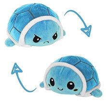 Reversible Turtle Plush Reversable Tortoise Plushie Reversal Cuddly Soft Toys Happy Sad Emotion Plushies Cute Plushy Flip Mood Stuffed Toy f