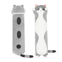YORKING 70Cm Long Kitten Pillow Plush Cat Pillow Soft Stuffed Cat Pillow Neck Pillow Soft Plush Sleeping Pillow Doll Toy Gift for Kids Girlf