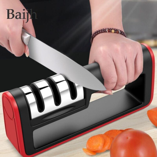 Baijh Professional Knife Sharpener Diamond Quick Professional 3 Stages Sharpener Kitchen Knife