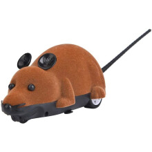 Electronic Mice Toy Furry Cute Pet Cats Mouse Catcher Animals Toys Funny Rat Novelty Gift with Remote Control(Brown)