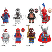 8Pcs Marvel Punk Spider-Man Knight Minifigures Building Blocks Kids Toys