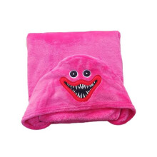 (Pink, 160x100cm) Poppy Playtime Oversized Plush Hooded Blanket Huggy Wuggy Cape Shawl Cloak
